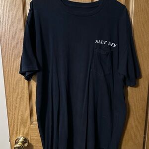 Salt Life Men's Navy Tee with Pocket